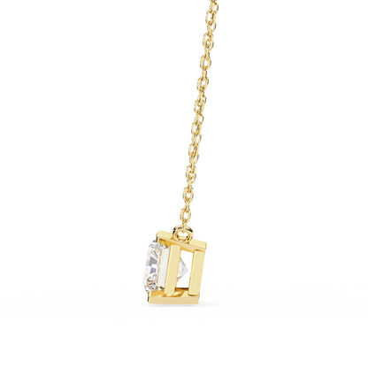 Solar Edge – Radiant Cut Lab Diamond Bold Pendant Necklace