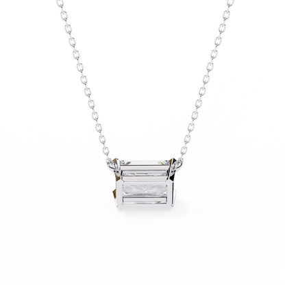 Solar Edge – Radiant Cut Lab Diamond Bold Pendant Necklace