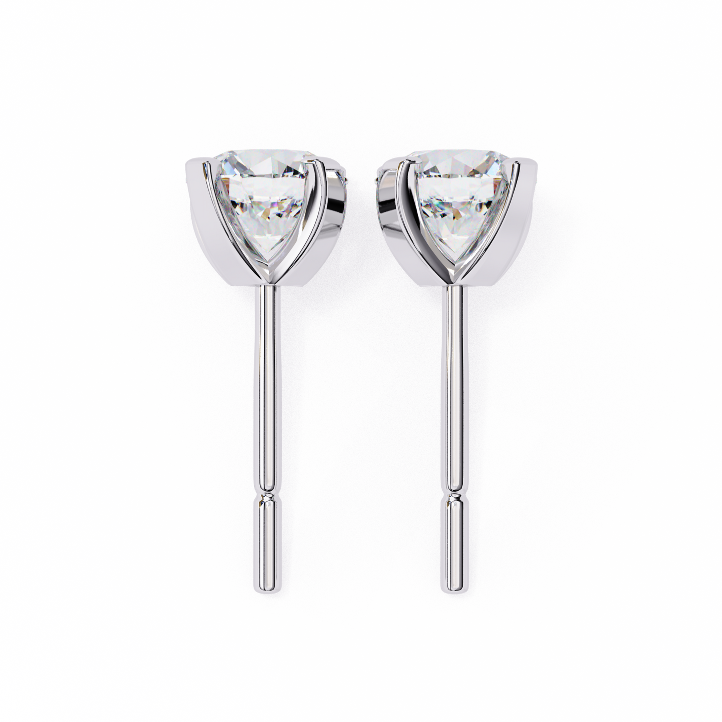 Twilight Dome – Round Lab Diamond Elevated Studs