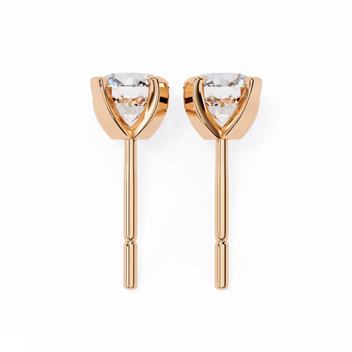 Twilight Dome – Round Lab Diamond Elevated Studs