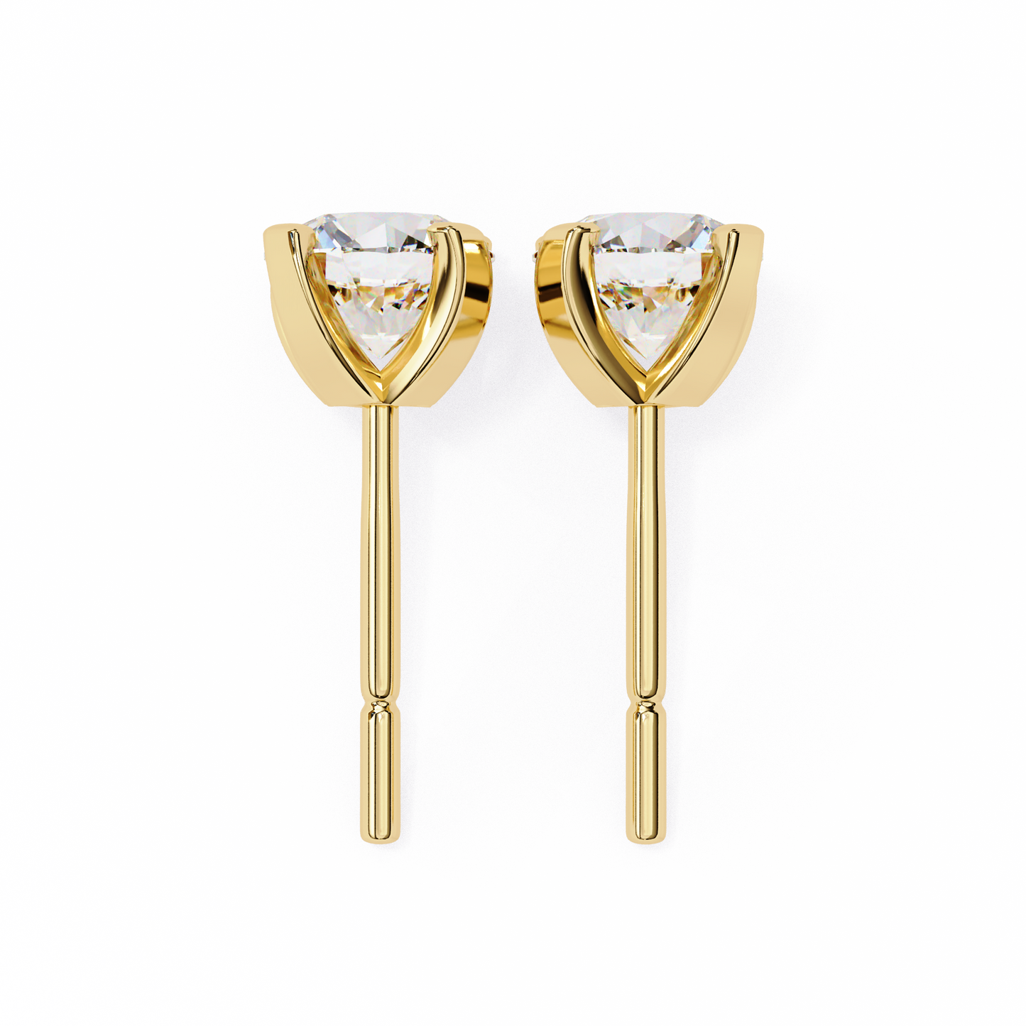 Twilight Dome – Round Lab Diamond Elevated Studs