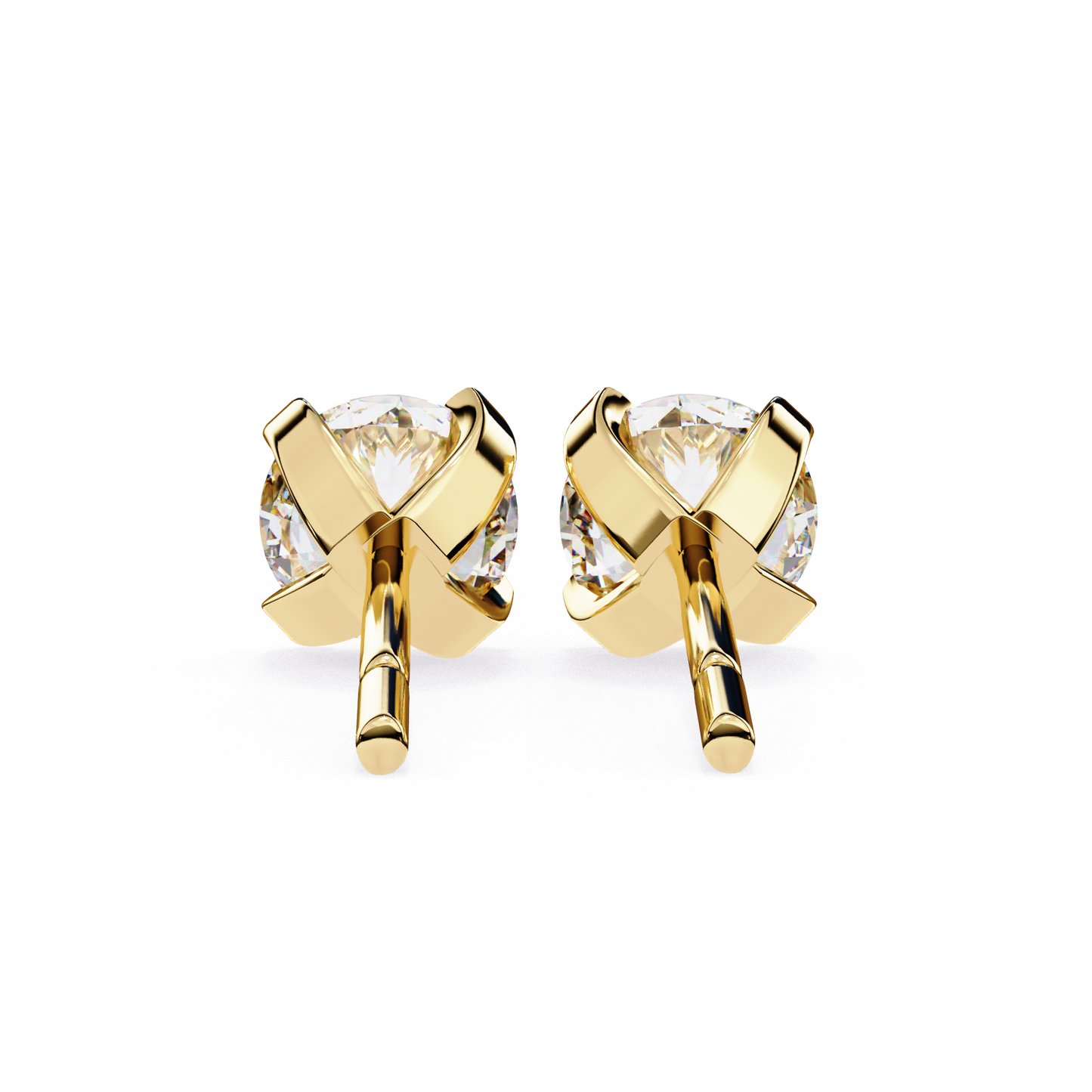 Twilight Dome – Round Lab Diamond Elevated Studs