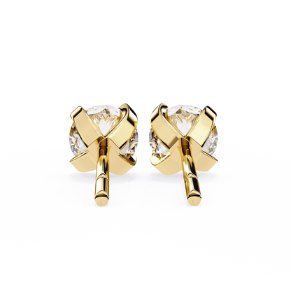 Twilight Dome – Round Lab Diamond Elevated Studs