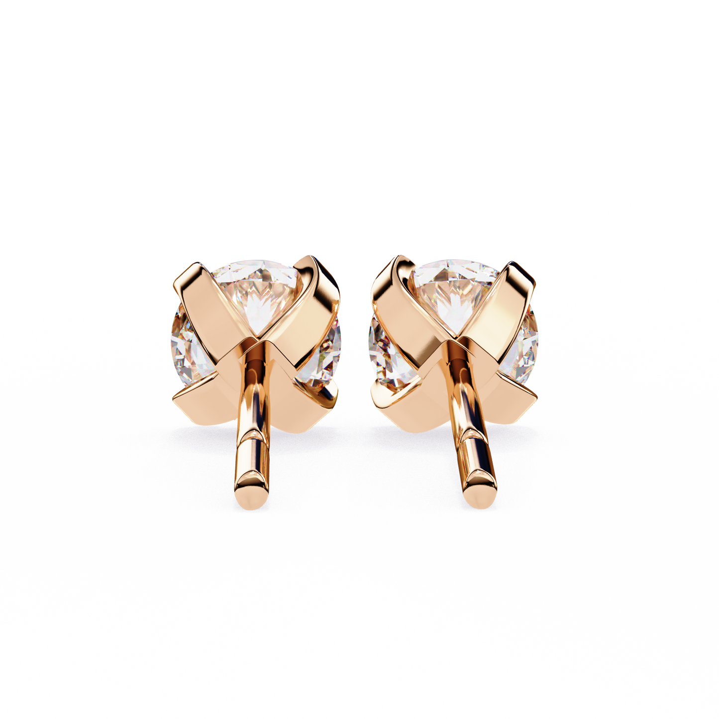 Twilight Dome – Round Lab Diamond Elevated Studs