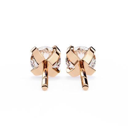 Twilight Dome – Round Lab Diamond Elevated Studs