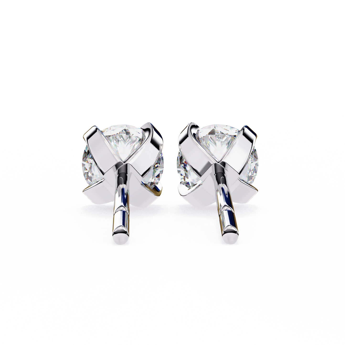Twilight Dome – Round Lab Diamond Elevated Studs