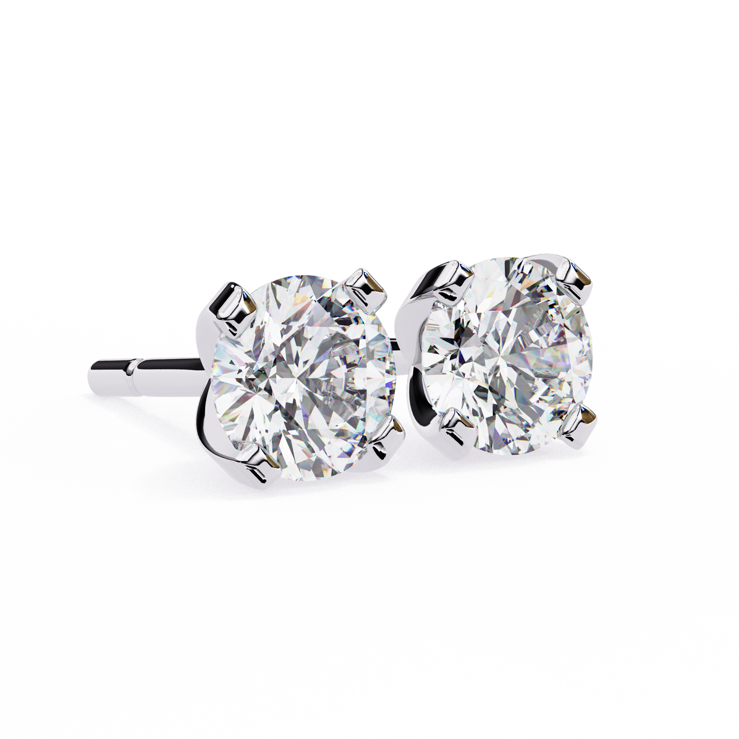 Twilight Dome – Round Lab Diamond Elevated Studs