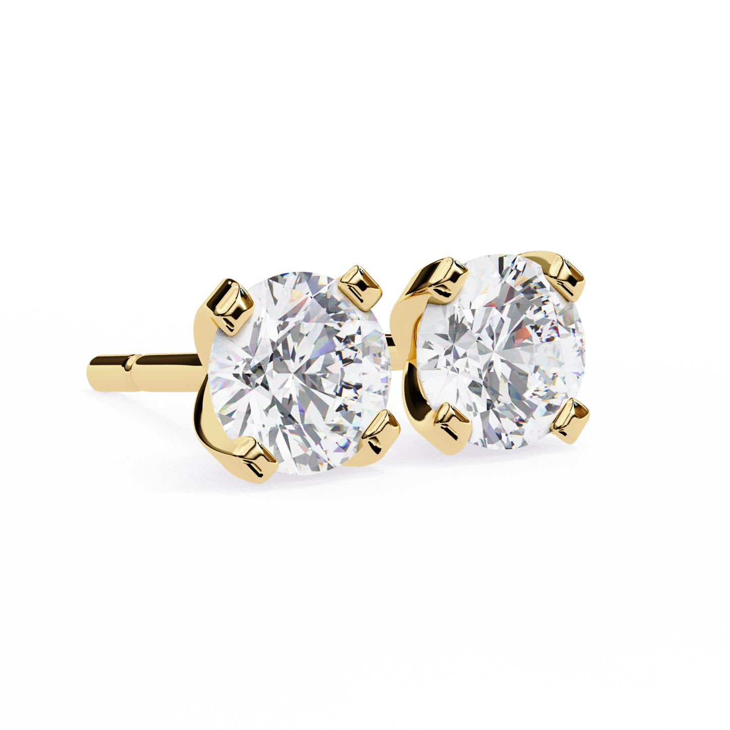 Twilight Dome – Round Lab Diamond Elevated Studs