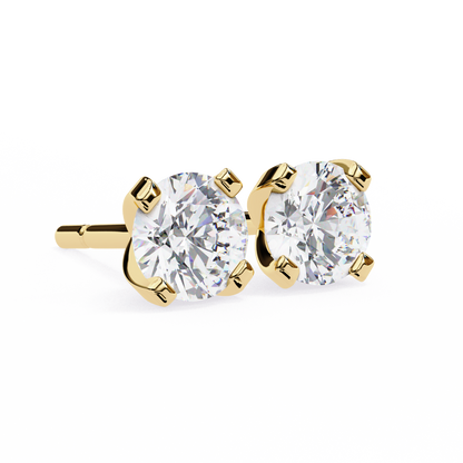Twilight Dome – Round Lab Diamond Elevated Studs