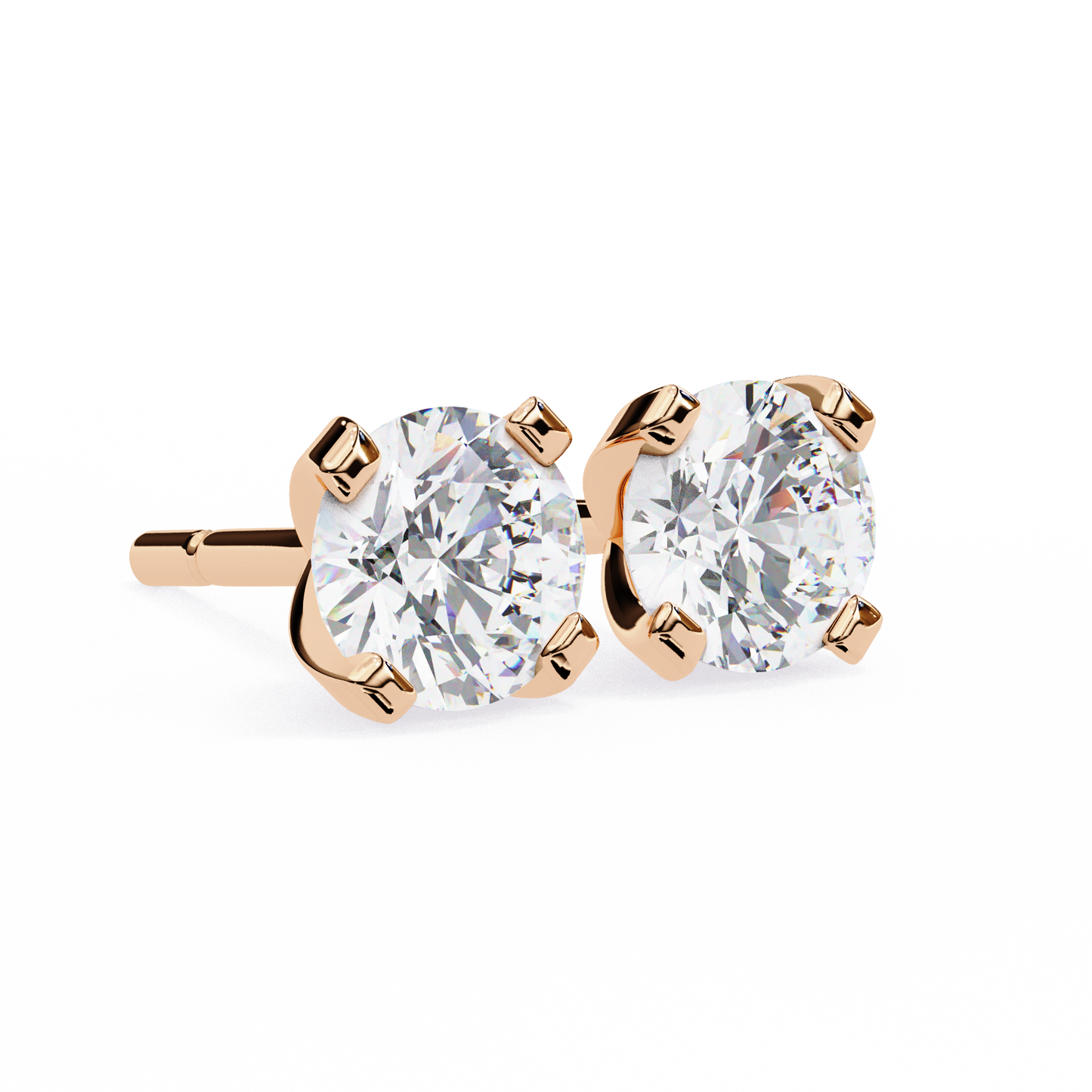 Twilight Dome – Round Lab Diamond Elevated Studs