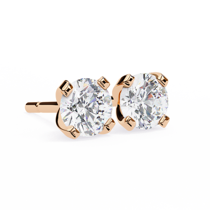 Twilight Dome – Round Lab Diamond Elevated Studs