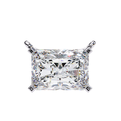 Solar Edge – Radiant Cut Lab Diamond Bold Pendant Necklace