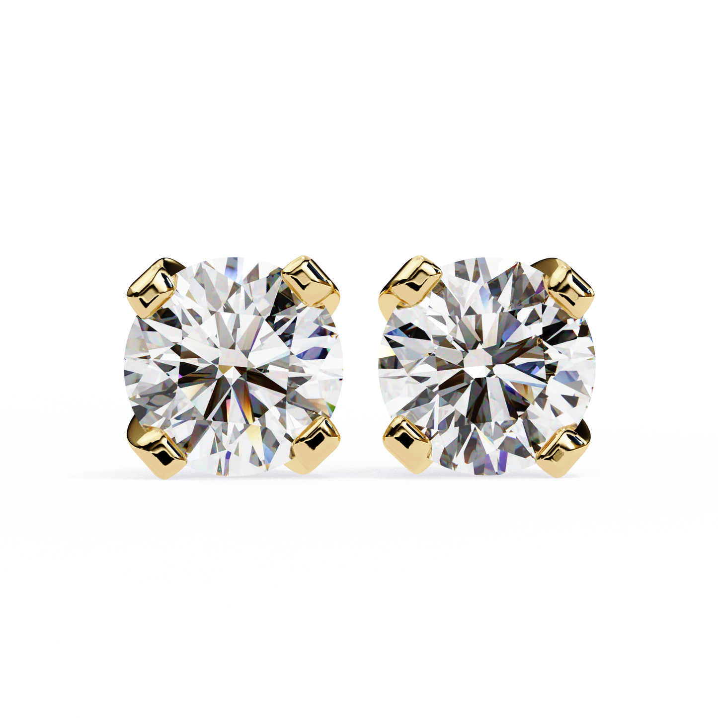 Twilight Dome – Round Lab Diamond Elevated Studs