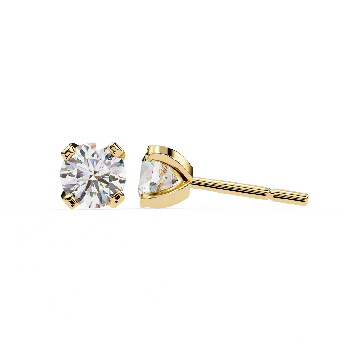 Twilight Dome – Round Lab Diamond Elevated Studs