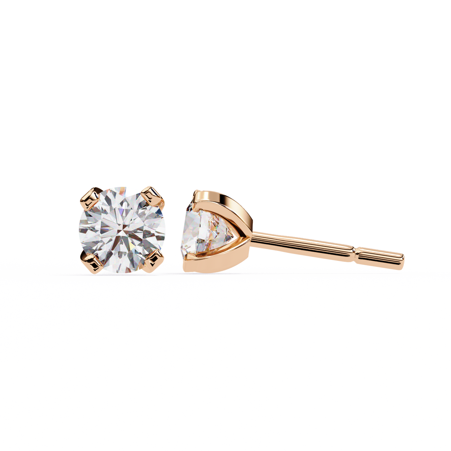 Twilight Dome – Round Lab Diamond Elevated Studs