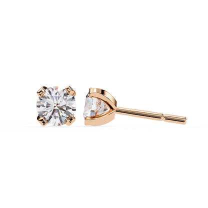 Twilight Dome – Round Lab Diamond Elevated Studs