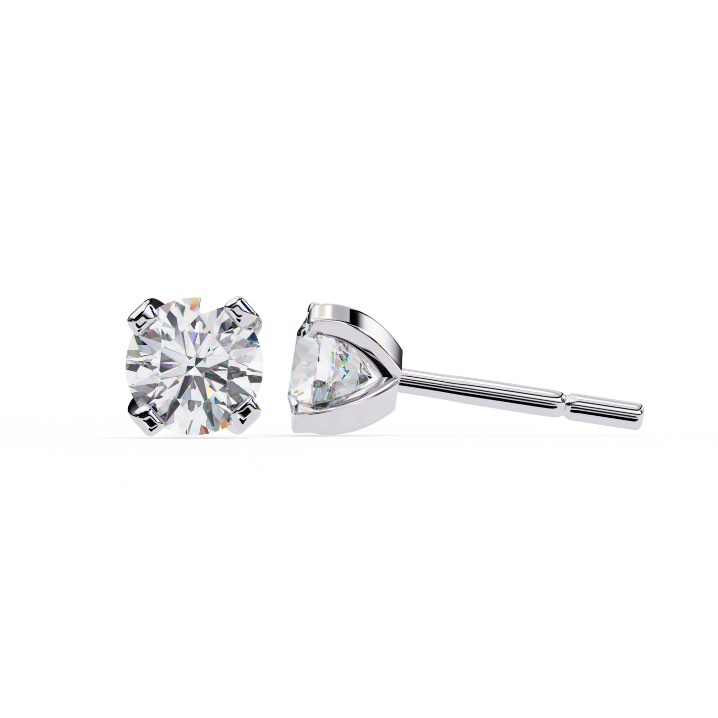 Twilight Dome – Round Lab Diamond Elevated Studs