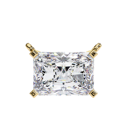 Solar Edge – Radiant Cut Lab Diamond Bold Pendant Necklace