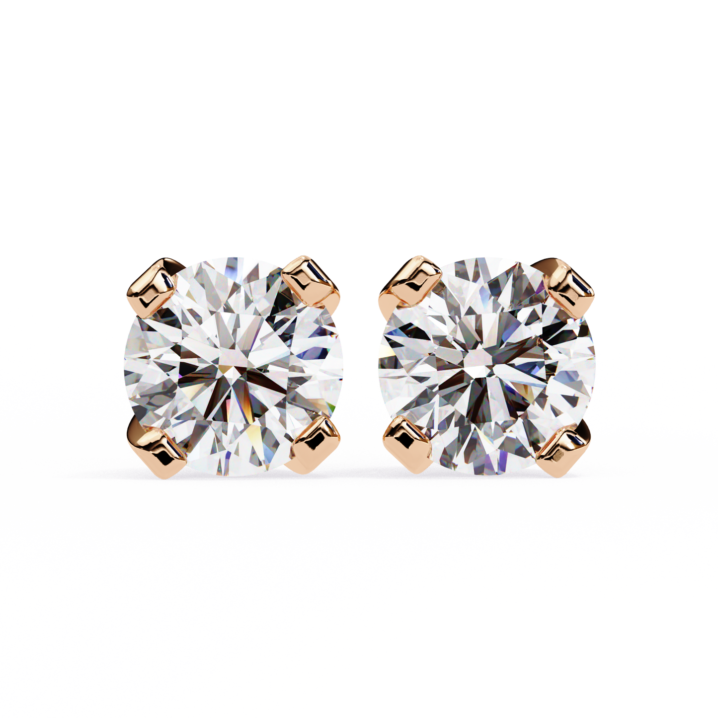 Twilight Dome – Round Lab Diamond Elevated Studs