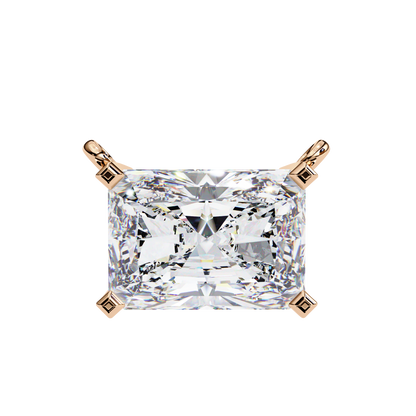 Solar Edge – Radiant Cut Lab Diamond Bold Pendant Necklace