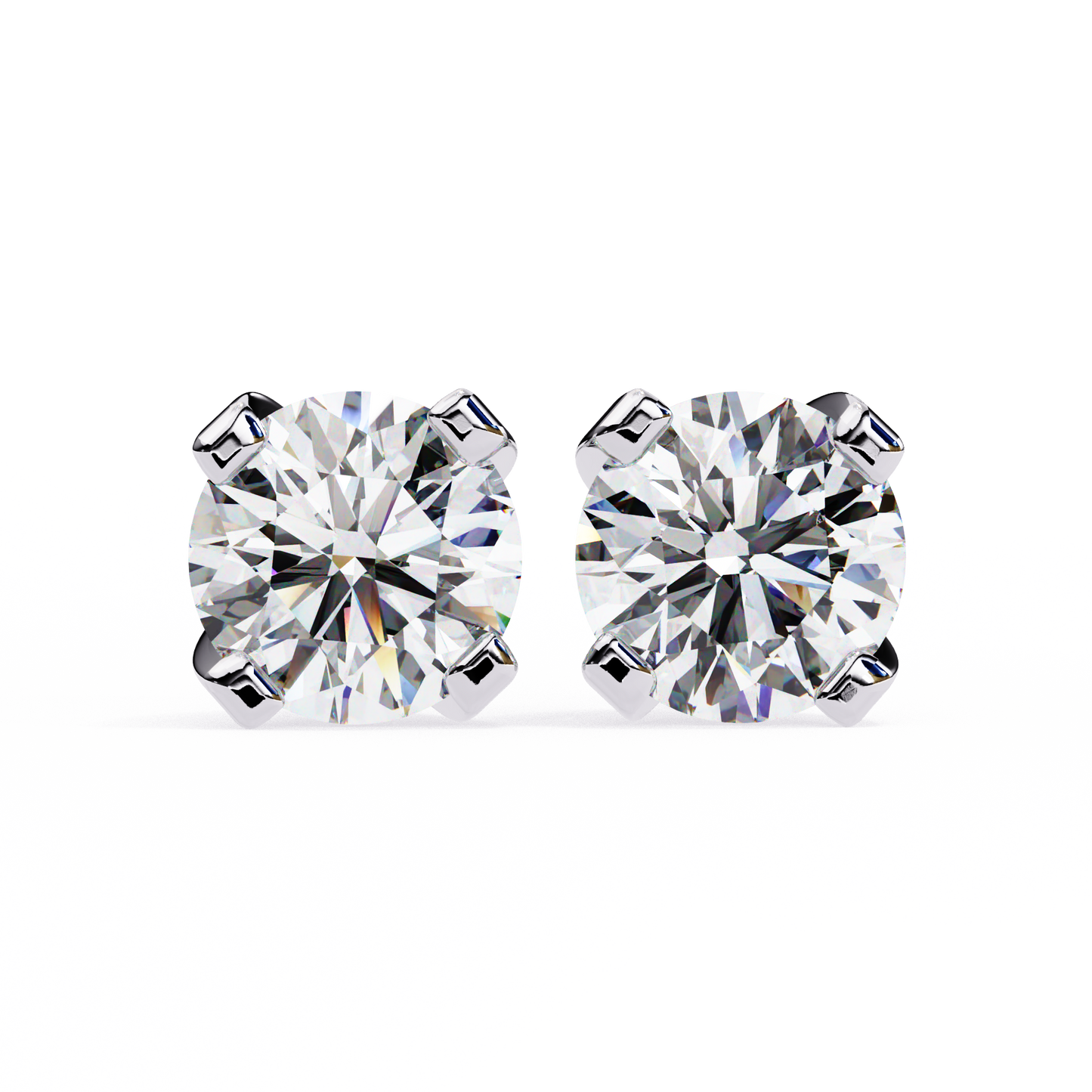 Twilight Dome – Round Lab Diamond Elevated Studs