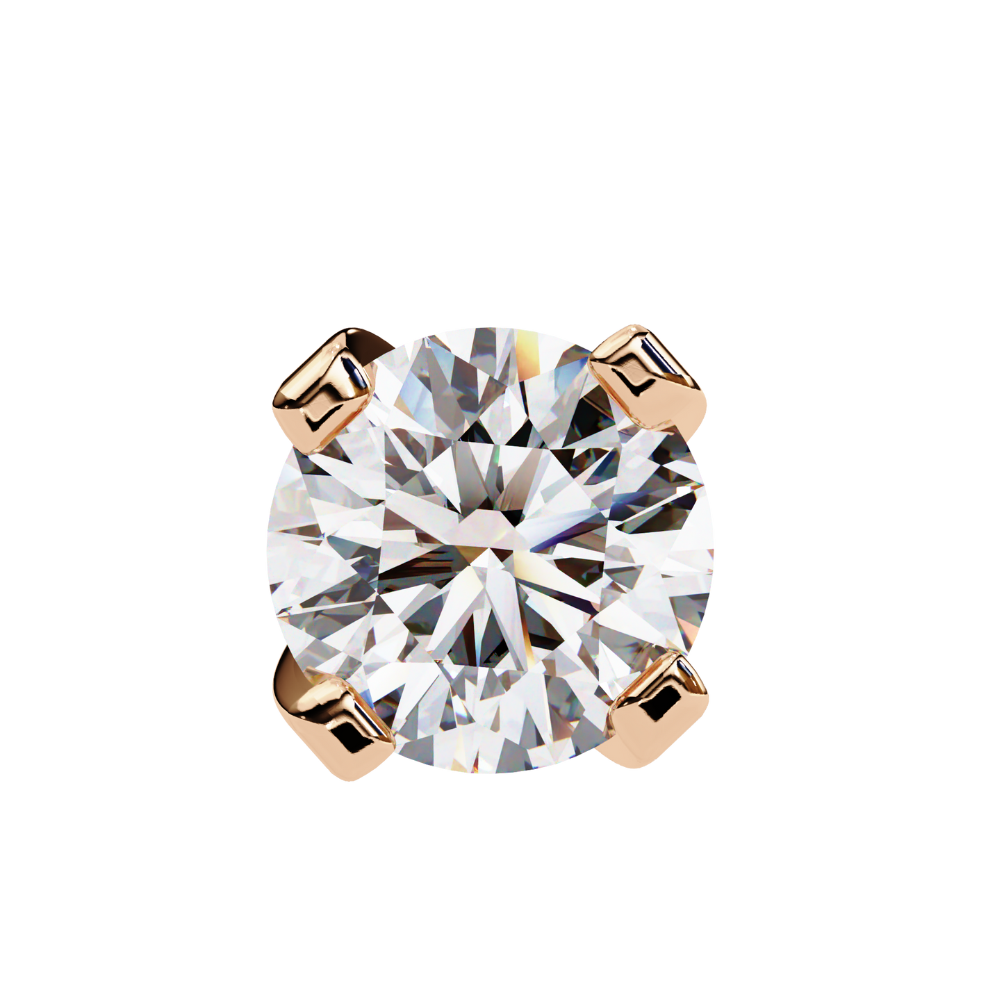 Twilight Dome – Round Lab Diamond Elevated Studs