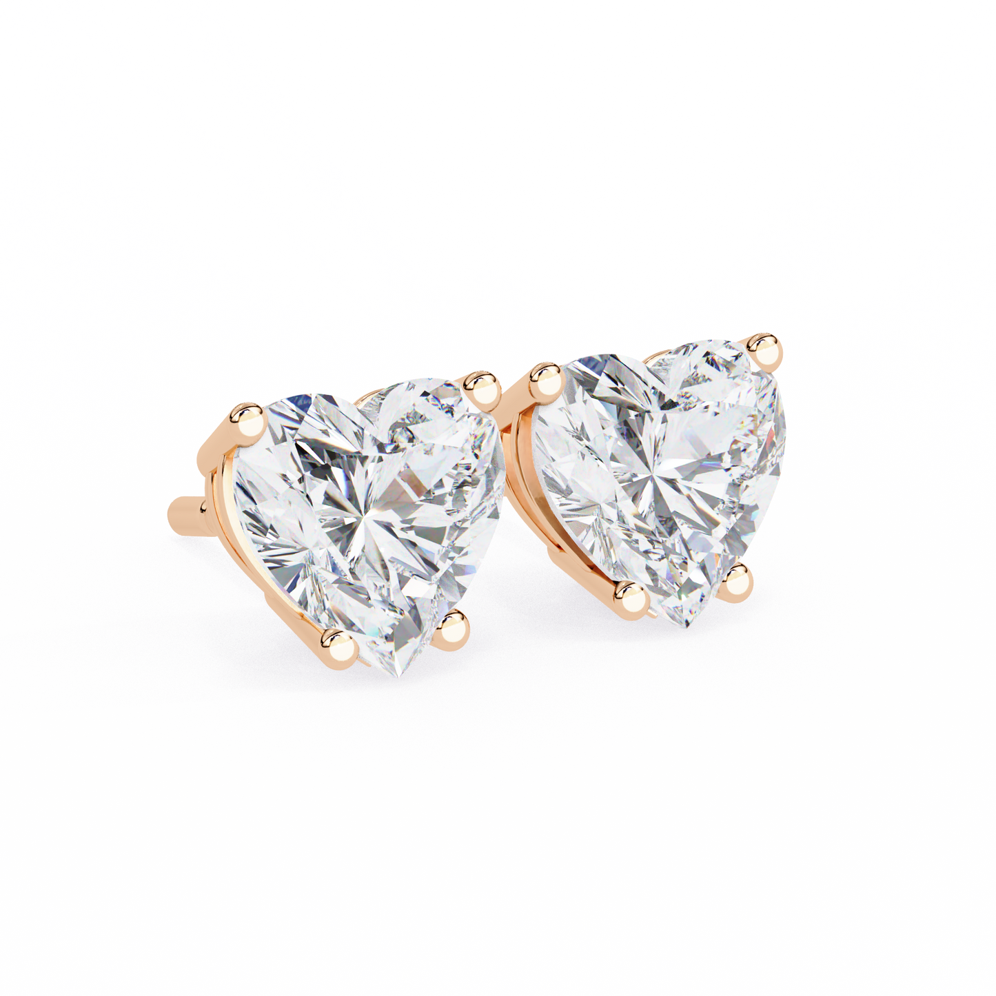 Heart Studs – Heart-Shaped Lab Diamond Stud Earrings