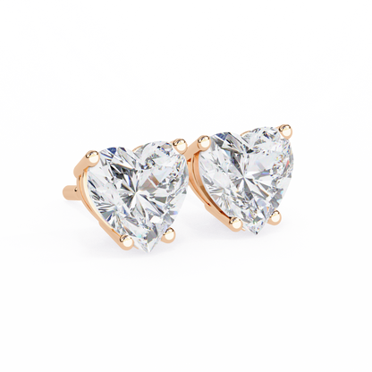 Heart Studs – Heart-Shaped Lab Diamond Stud Earrings