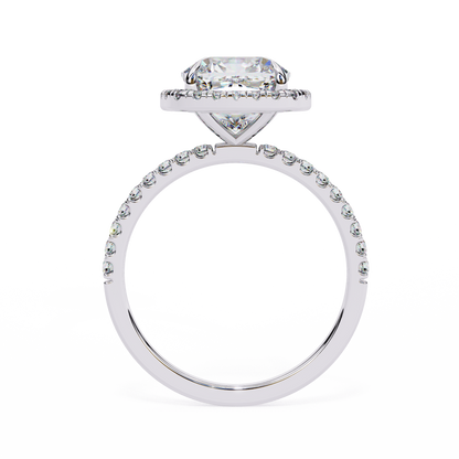 Regalia – Cushion-Cut Lab Diamond Double Halo Ring in 14K Gold