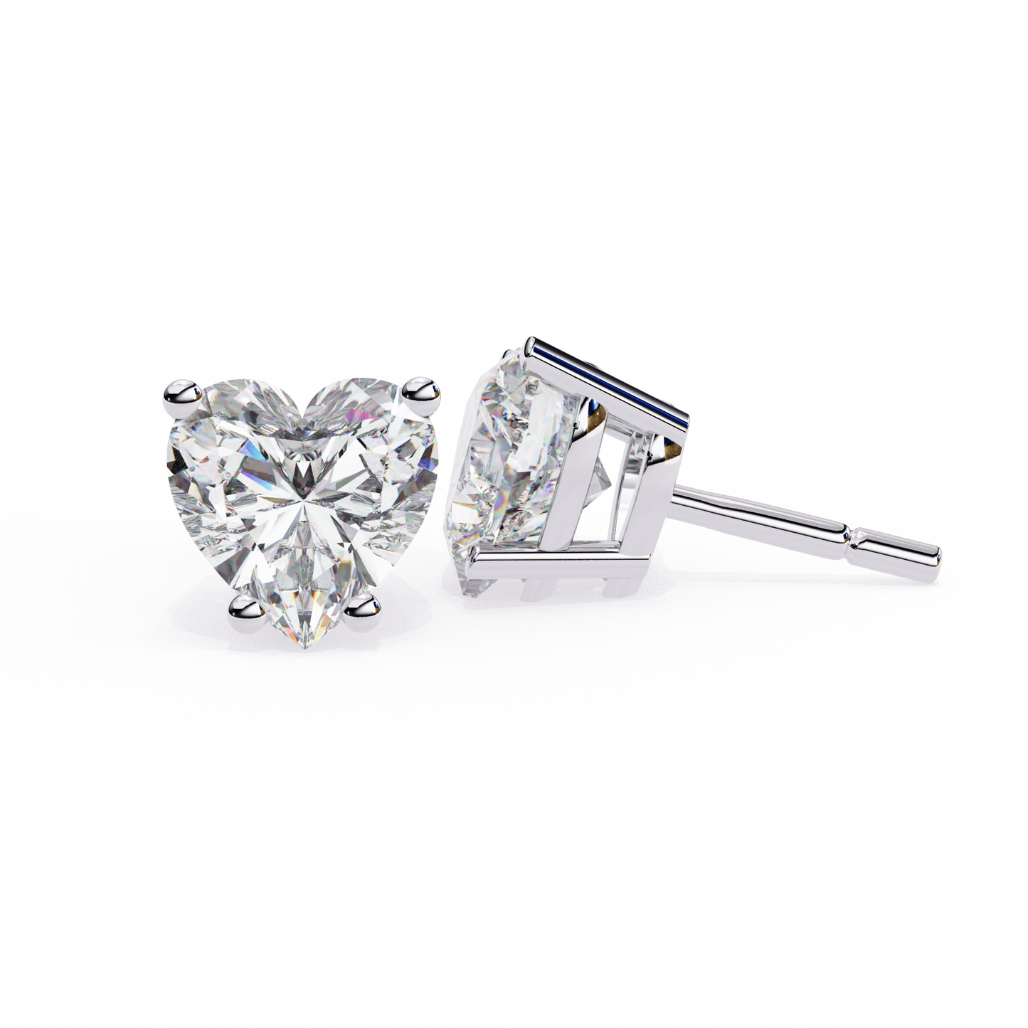 Heart Studs – Heart-Shaped Lab Diamond Stud Earrings