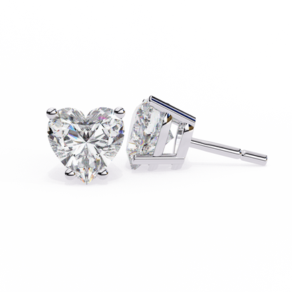 Heart Studs – Heart-Shaped Lab Diamond Stud Earrings