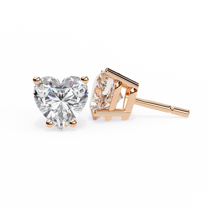 Heart Studs – Heart-Shaped Lab Diamond Stud Earrings