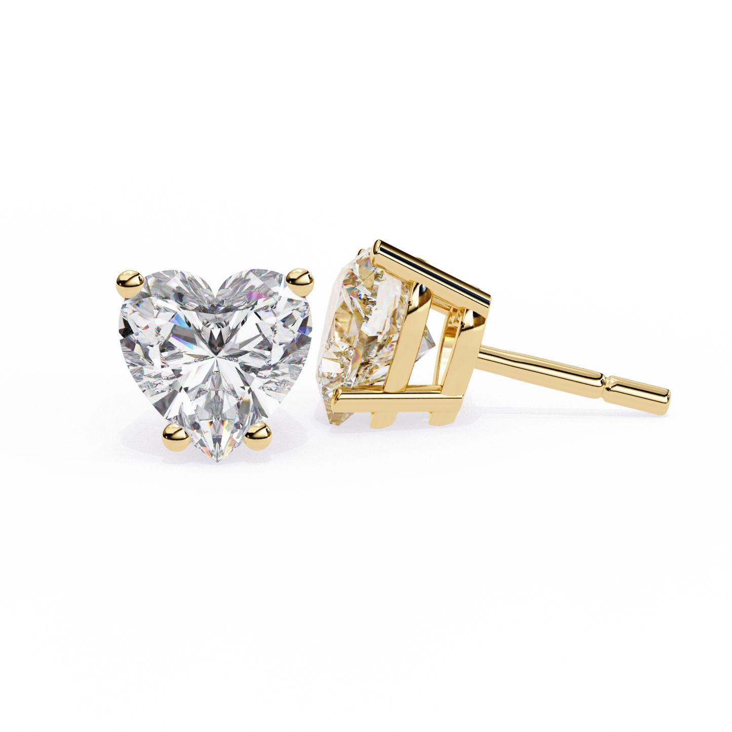 Heart Studs – Heart-Shaped Lab Diamond Stud Earrings