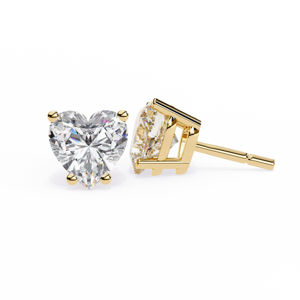 Heart Studs – Heart-Shaped Diamond Stud Earrings
