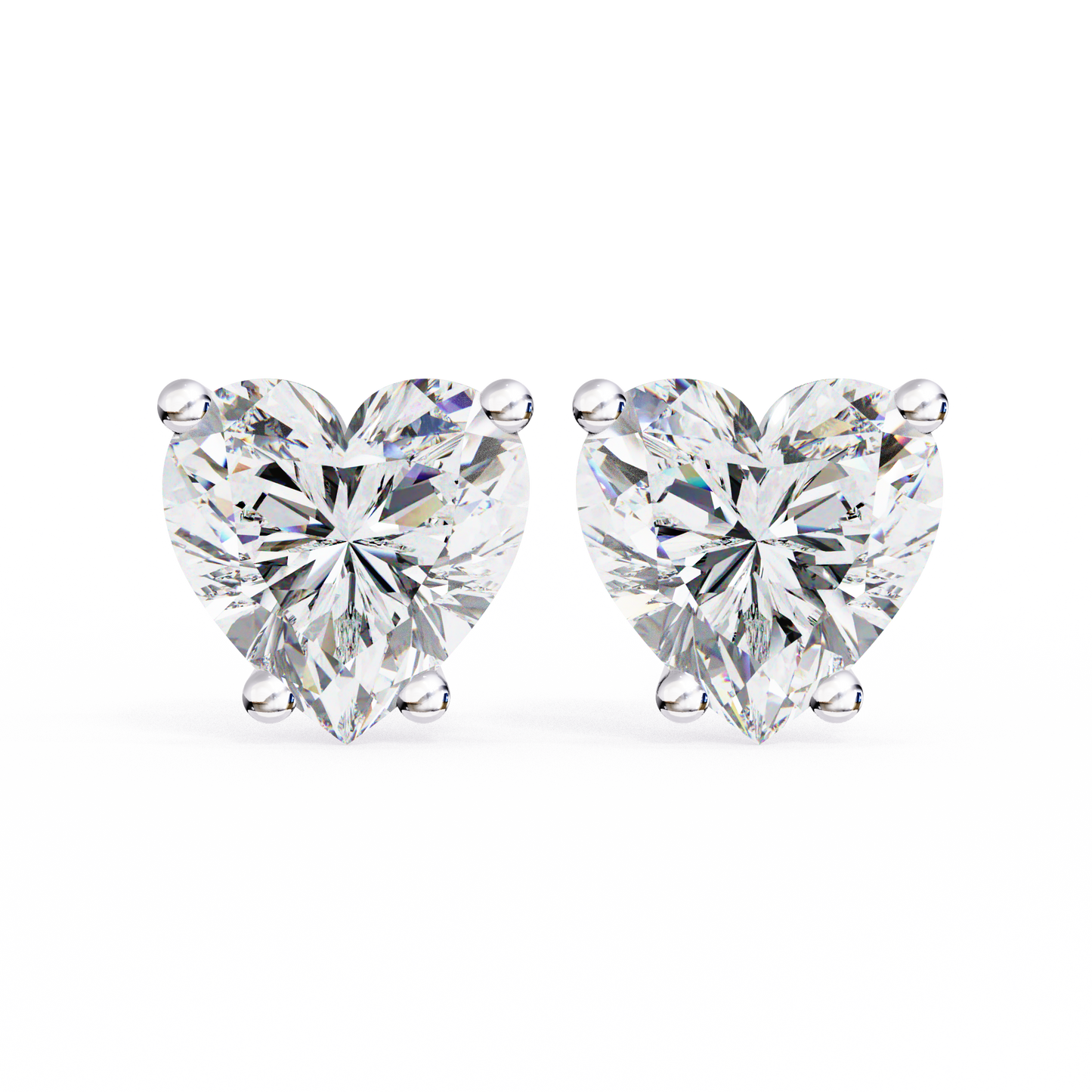 Heart Studs – Heart-Shaped Lab Diamond Stud Earrings