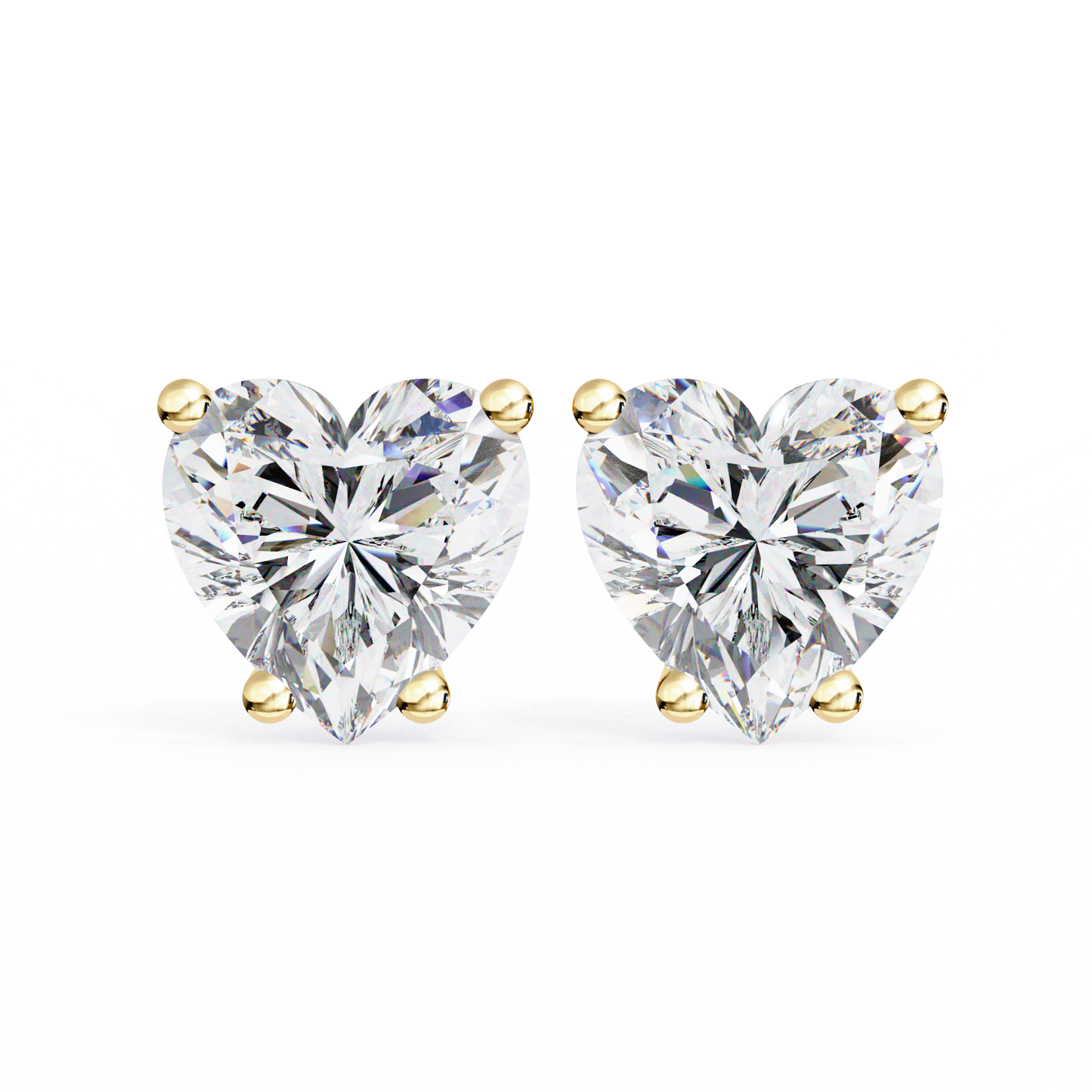 Heart Studs – Heart-Shaped Lab Diamond Stud Earrings
