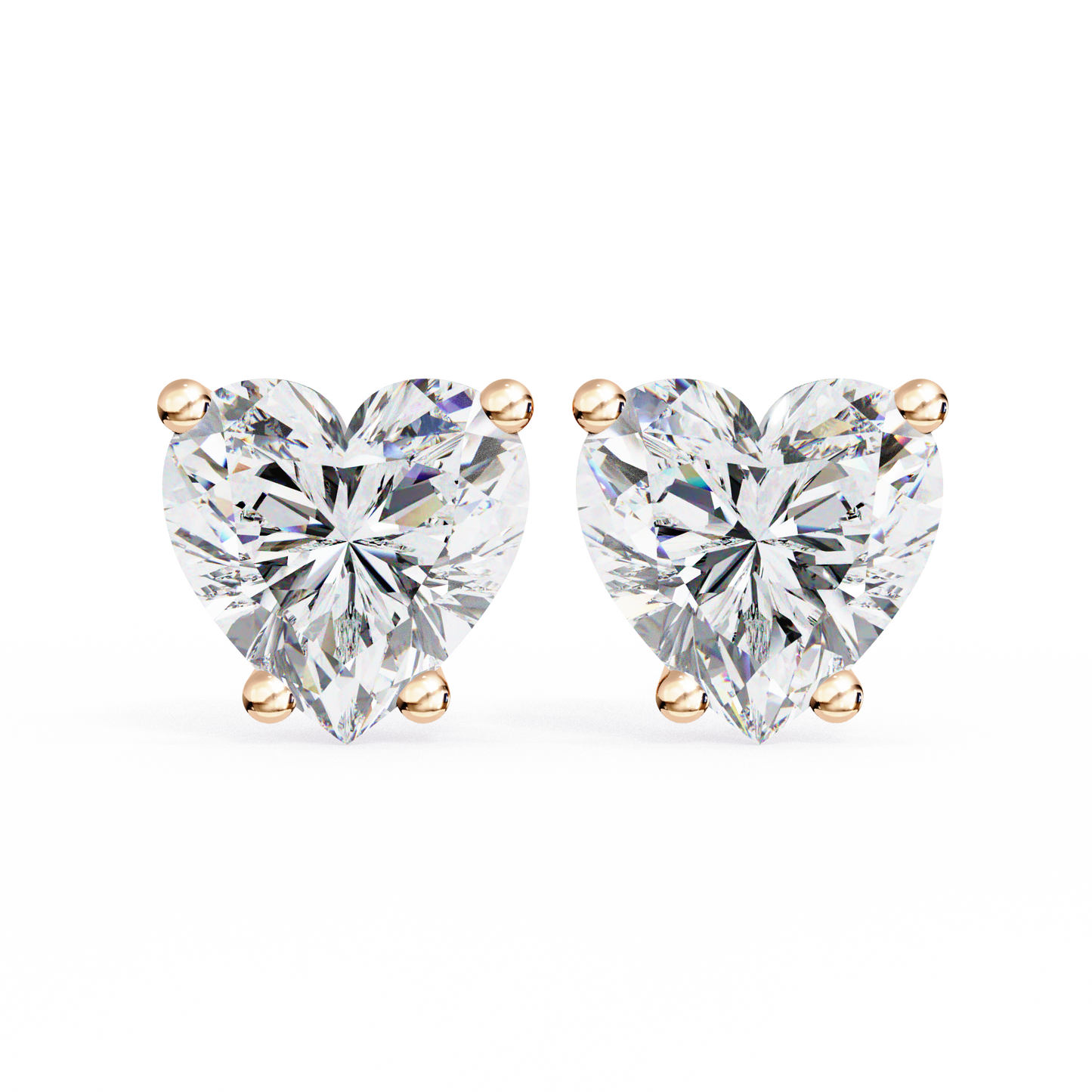 Heart Studs – Heart-Shaped Lab Diamond Stud Earrings