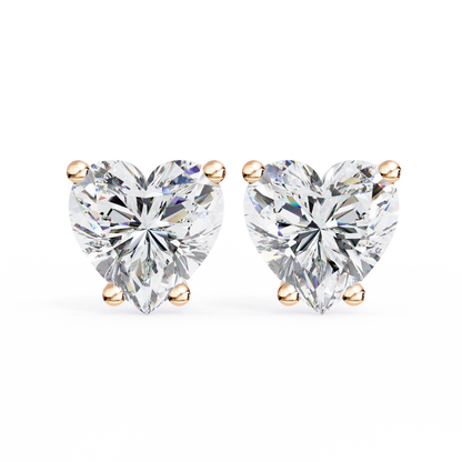 Heart Studs – Heart-Shaped Lab Diamond Stud Earrings