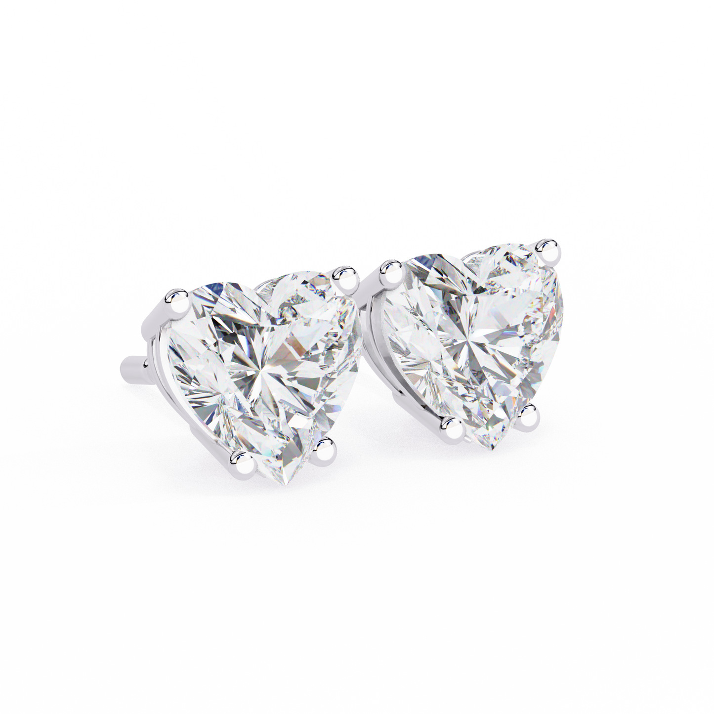 Heart Studs – Heart-Shaped Lab Diamond Stud Earrings