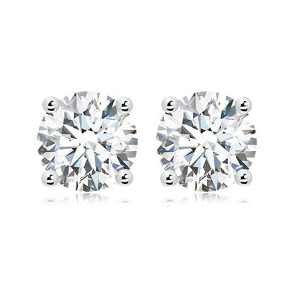 12.00 CTW 14K Lab-Grown Basket-Set Solitaire Diamond Stud Earrings