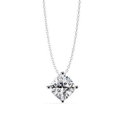 Frost Cushion –  Lab Diamond Solitaire Pendant