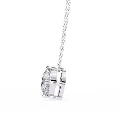 Frost Cushion –  Lab Diamond Solitaire Pendant