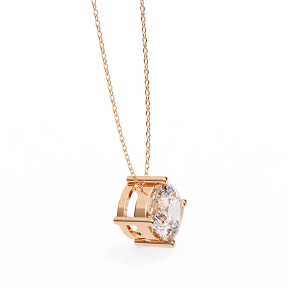 Frost Cushion –  Lab Diamond Solitaire Pendant