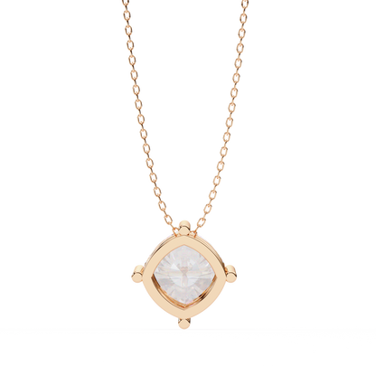 Frost Cushion –  Lab Diamond Solitaire Pendant