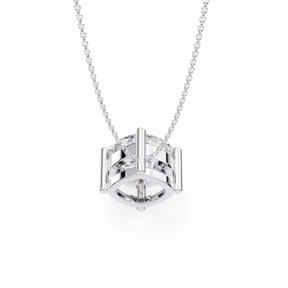 Frost Cushion –  Lab Diamond Solitaire Pendant