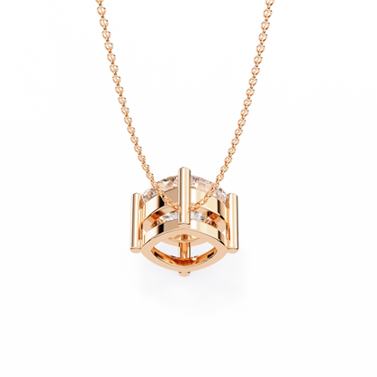 Frost Cushion –  Lab Diamond Solitaire Pendant