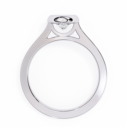 Round Nova – Lab Diamond Bazel Solitaire Ring in 14K Gold