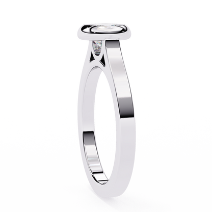 Round Nova – Lab Diamond Bazel Solitaire Ring in 14K Gold
