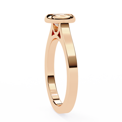 Round Nova – Lab Diamond Bazel Solitaire Ring in 14K Gold