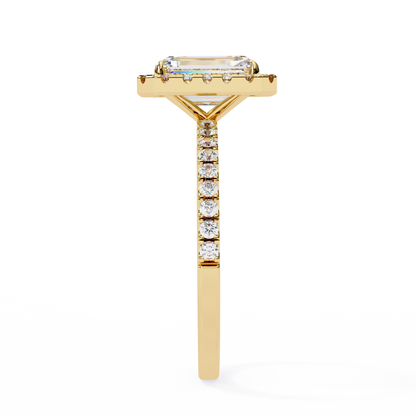 Radiance Arc – Radiant Lab Diamond Fan-Set Ring in 14K Gold